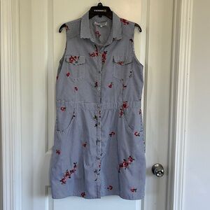 Oxygen embroidered floral dress size lg